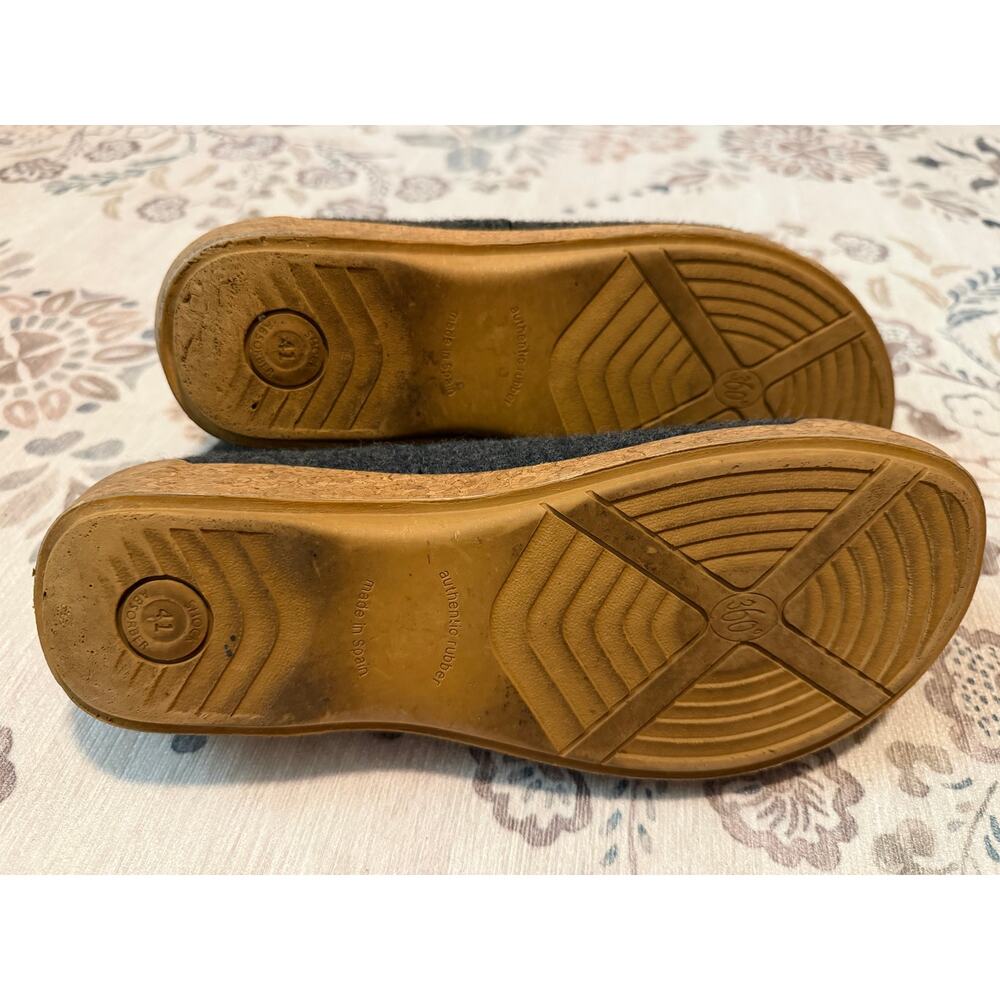 Taos Good Wool Boots Charcoal Gray Felt Slippers Shoes Unisex Size EU 41 US W 10 - Picture 8 of 9